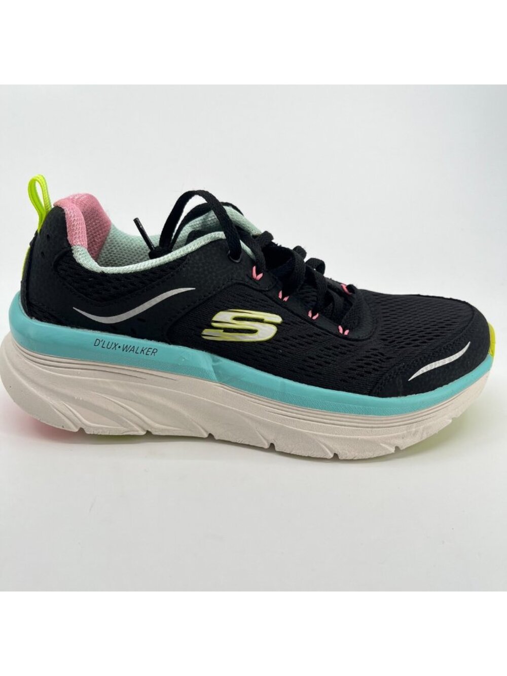 Skechers D'Lux Walker Infinite Motion Womens Size 7 Black Running Shoes Sneakers